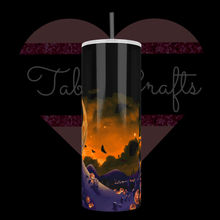 Load image into Gallery viewer, Handcrafted Pumpkin King &quot;Jack Skellington&quot; inspired 20oz Stainless Steel Tumbler - TabbyCrafts LLC
