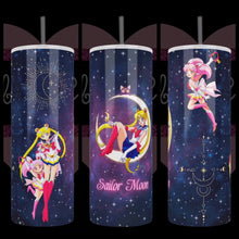 Load image into Gallery viewer, Handcrafted &quot;Sailor In The Moon&quot; Anime Inspired 20oz Stainless Steel Tumbler - TabbyCrafts.com
