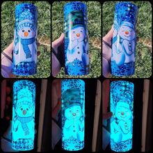 Load image into Gallery viewer, Handcrafted Snow People 20oz Stainless Steel Tumbler - TabbyCrafts.com
