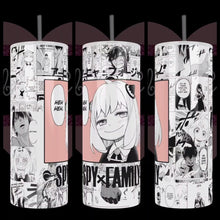 Load image into Gallery viewer, Handcrafted &quot;Spy x Fam&quot; Comic Style Inspired 20oz Stainless Steel Tumbler - TabbyCrafts.com
