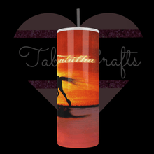 Load image into Gallery viewer, Handcrafted Sunset &amp; Horse TabbyCrafts Exclusive 20oz Stainless Steel Tumbler - TabbyCrafts.com
