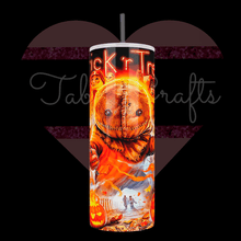 Load image into Gallery viewer, Handcrafted &quot;Trick or Treat&quot; 20oz Stainless Steel Tumbler - TabbyCrafts LLC
