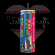 Load image into Gallery viewer, Handcrafted &quot;VHS Holiday Classics&quot; 20oz Stainless Steel Tumbler - TabbyCrafts.com
