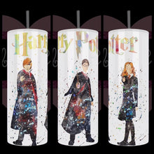 Load image into Gallery viewer, Handcrafted &quot;Wizards&quot; in Watercolor 20oz Stainless Steel Tumbler - TabbyCrafts.com
