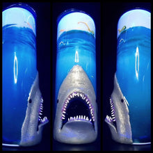 Load image into Gallery viewer, Jaws Hand Sculpted Tumbler Cup - TabbyCrafts.com
