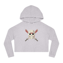 Load image into Gallery viewer, Mask and Machette - Women’s Cropped Hooded Sweatshirt - TabbyCrafts.com
