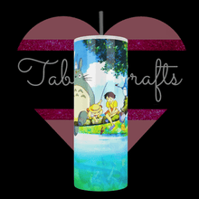 Load image into Gallery viewer, My Neighbor Totoro Fishing Handcrafted 20oz Stainless Steel Tumbler - TabbyCrafts.com
