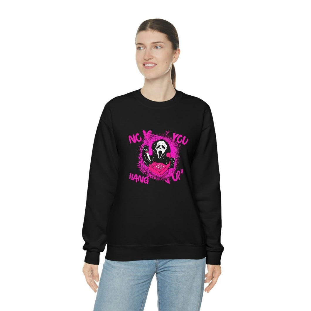 No You Hang Up, Ghostface Unisex Heavy Blend™ Crewneck Sweatshirt - TabbyCrafts.com