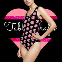 Load image into Gallery viewer, Pink Skull Classic One-Piece Swimsuit - TabbyCrafts.com
