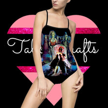 Load image into Gallery viewer, ROTLD and &quot;Trash&quot; on a One-piece Swimsuit - TabbyCrafts.com
