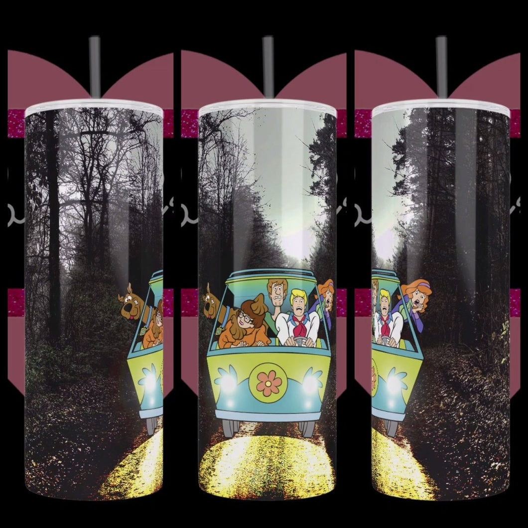 Scooby and Gang Mystery Machine 20oz Stainless Steel Tumbler - TabbyCrafts.com