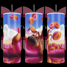 Load image into Gallery viewer, Scooby Dreaming of Donuts Handcrafted 20oz Stainless Steel Tumbler - TabbyCrafts.com
