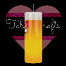Load image into Gallery viewer, Team &quot;Beer Glass&quot; on 20 oz Stainless Steel Tumbler - TabbyCrafts.com
