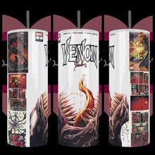Load image into Gallery viewer, Venom &quot;Comic #3&quot; Handcrafted 20oz Stainless Steel Tumbler - TabbyCrafts.com
