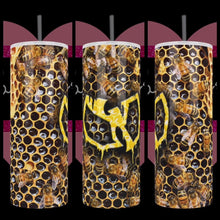 Load image into Gallery viewer, Wu-T Killa Beez Custom Design Handcrafted 20oz Stainless Steel Tumbler - TabbyCrafts.com
